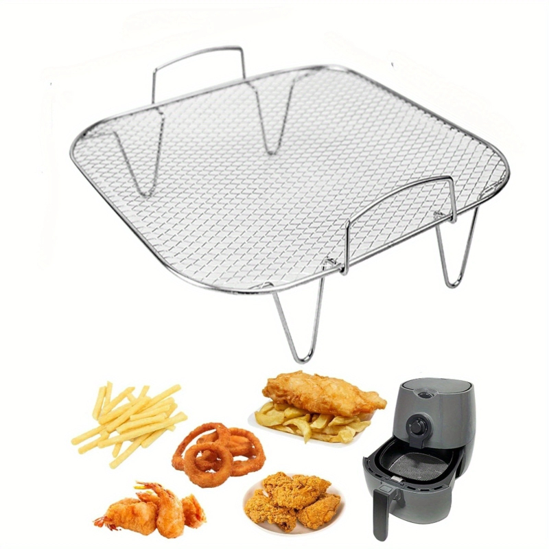 raktáron lévő légkeveréses fritőz tartozékok rozsdamentes acél négyzet alakú légkeveréses fritőz grillsütő légkeveréses fritőz grillháló gőzölőháló