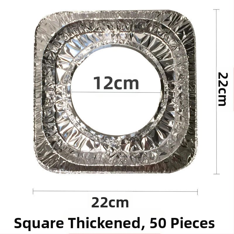 Газова котлон, маслоустойчива подложка, кръгла котлонна тенекиена хартия, кухненска подложка от алуминиево фолио, квадратна защитна подложка за газов котлон