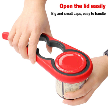 Εργοστάσιο χονδρικής πολυλειτουργικό ανοιχτήρι μπουκαλιών τεσσάρων σε ένα με αντιολισθητικό καπάκι, ανοιχτήρι κονσερβών τεσσάρων θέσεων, ανοιχτήρι καπακιού, ανοιχτήρι καπακιού με στριφτό καπάκι