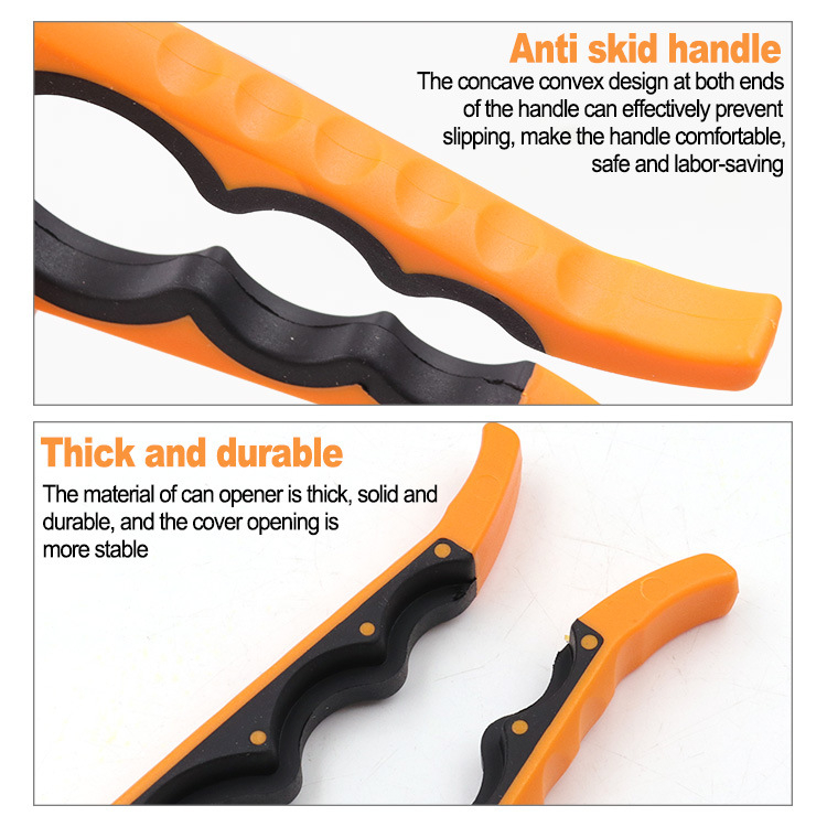 Фабрична търговия на едро с многофункционална отварачка за бутилки с четири позиции, неплъзгаща се отварачка за капаци, четирипозиционна отварачка за консерви, отварачка за капаци с въртящ се капак