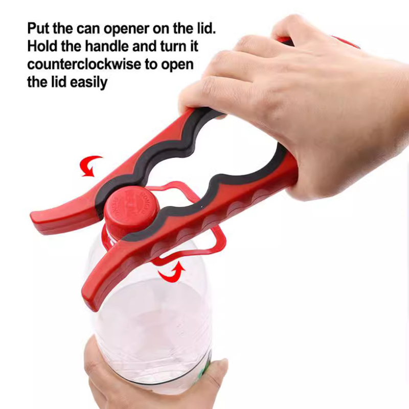 Фабрична търговия на едро с многофункционална отварачка за бутилки с четири позиции, неплъзгаща се отварачка за капаци, четирипозиционна отварачка за консерви, отварачка за капаци с въртящ се капак