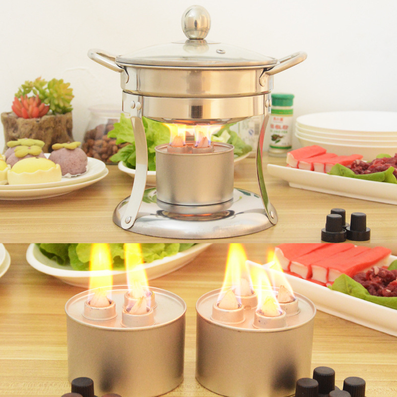 Tiesioginis gamyklos tiekimas nerūdijančio plieno alkoholio viryklė karštas puodas augalinis aliejus mažas karštas puodas mandarinų ančių puodas viešbučio restoranas iškylų išsinešimui