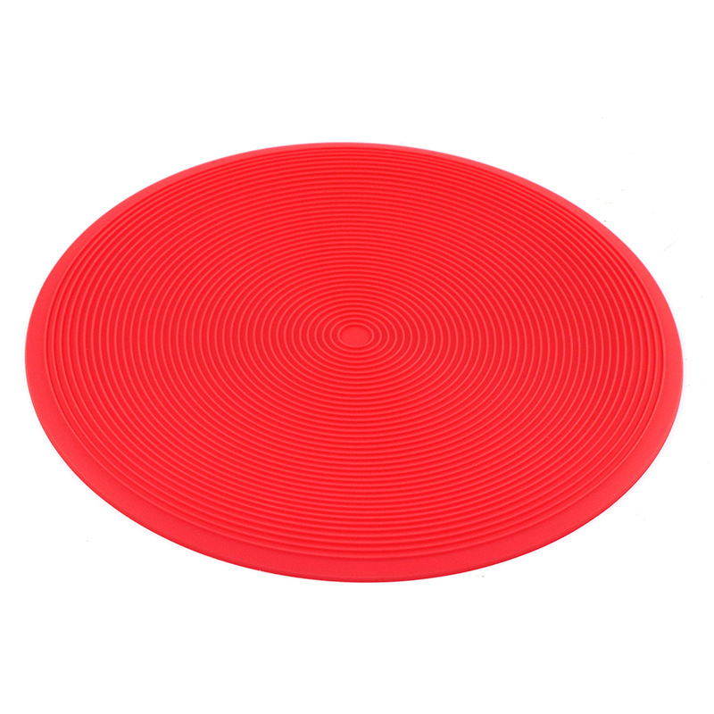 Paksendatud 10-tolline 12-tolline ümmargune keermega mikrolaineahju matt silikoonpadi libisemiskindel kõrge temperatuuriga induktsioonpliidi matt potimatt