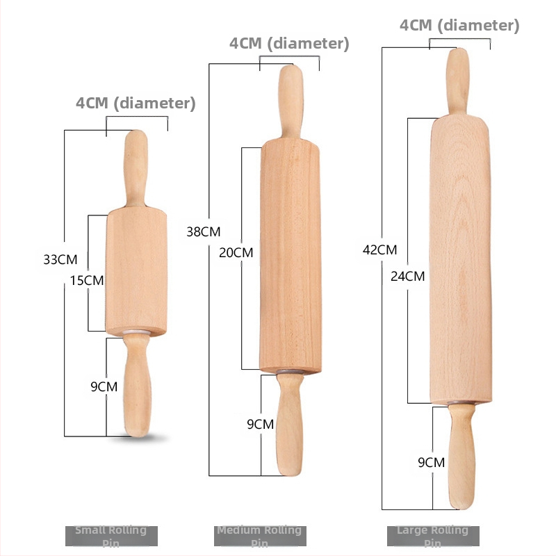 Точилка от дърво Lotus, без боя, без восък, точилка за кнедли, пръчка за печене, кухня, лого