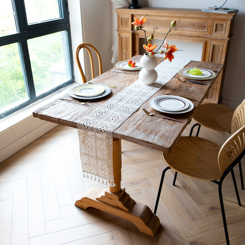 Tarpvalstybinė austa stalo vėliavėlė, šoninė spintelė, knygų lentyna, televizoriaus spintelės užvalkalas, medžiaginis stalo kilimėlis, tuščiavidurė „Amazon Homestay“ staltiesė, universalus užvalkalas, rankšluostis