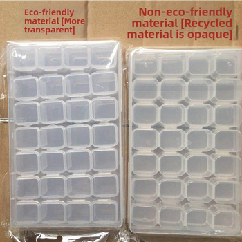 Maniküüritööriistad 28-ruuduline hoiukarp Ehtekarp, mida saab kokku panna ja lahti võtta Plastkarp Küünte ehete pakkekarp Teemant