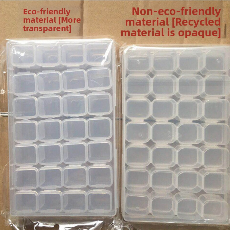 Инструменти за маникюр, кутия за бижута с 28 решетки, може да се сглобява и разглобява, пластмасова кутия, кутия за бижута за нокти, диамант