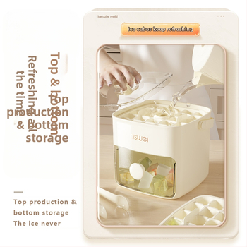 Paspauskite silikoninį ledo kubelį, ledo rutulį, plastikinę nešiojamą ledo dėžę, didelės talpos šaldytuvą, užšaldytą ledą, ledo kubelio formą