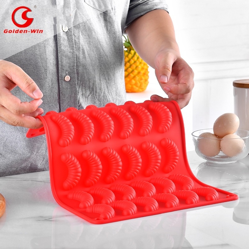 Mufă de silicon pentru croissant, mufă de tort din silicon, mufă de ciocolată, ustensile de copt pentru înghețată DIY, en-gros