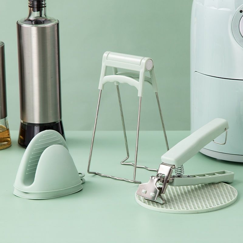 Loov köögividin, põletusvastane kausihoidja, roostevabast terasest kandikueemaldaja, roostevabast terasest kausihoidja, kandikuhoidja