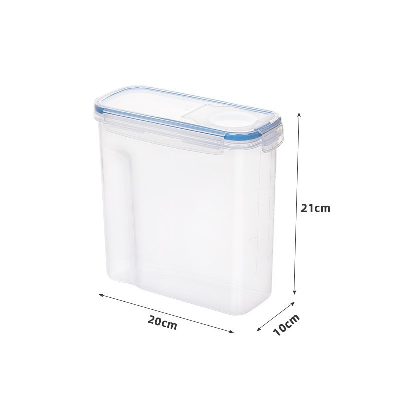 Nádoba na potraviny Cross-Border Kitchen, rôzne druhy obilia, 2,5 l, štvordielna sada, priehľadná, utesnená, vodotesná