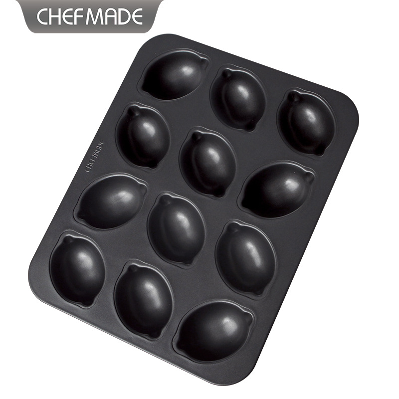 Learn Kitchen Black 12 nepārtrauktas formas cieta dibena nepiedegoša krūzes citronu kūkas veidne biskvīta kūkas mājas cepšanai