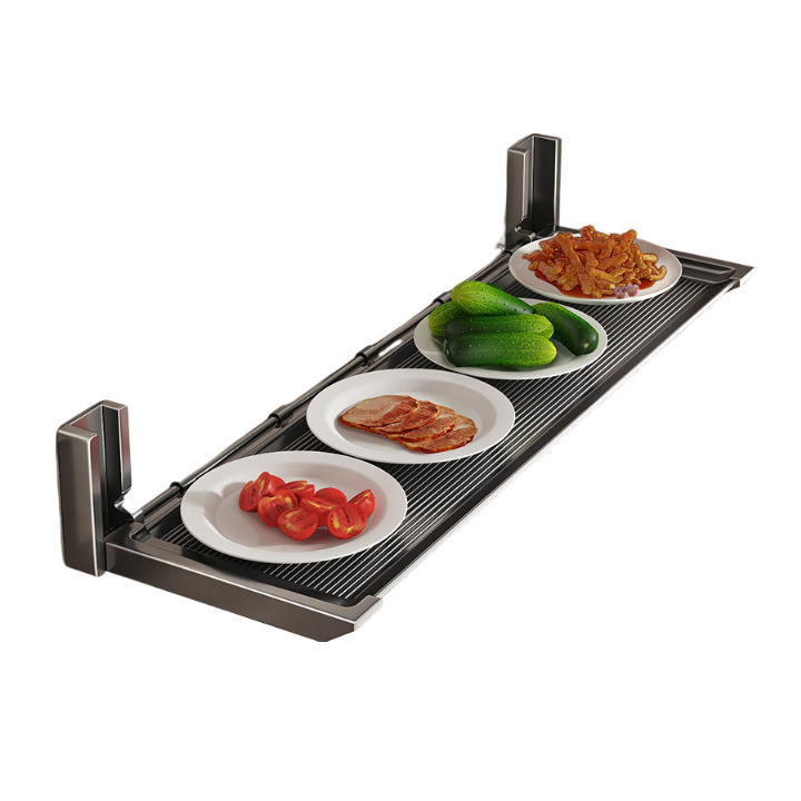 ♤ Köögiriiul, lõikelaua riiul, puurimata seinale kinnitatav multifunktsionaalne kokkupandav hoiuriiul, potikaane- ja vürtsiriiul, kaussiriiul