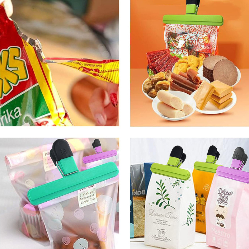 T formos virtuvės maisto sandarinimo spaustukas bulvių traškučiams užkandžių pakavimui tvirtas sandarinimo spaustukas nepralaidus drėgmei plastikinio maišelio sandarinimo spaustukas