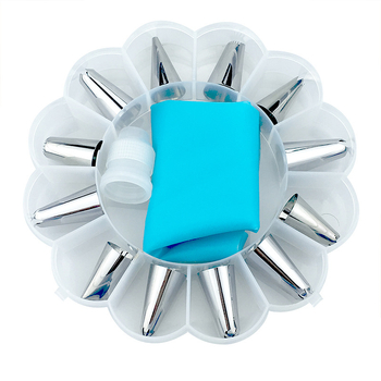 Kepimo „pasidaryk pats“ įrankių rinkinys dėžutėje, 14 dalių ištirpintų pupelių pyrago dekoravimo reikmenų rinkinys, dekoravimo antgalis, dekoravimo maišelis