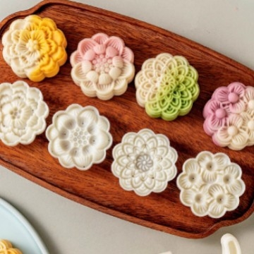 [Kümme lootoseseemnetükki] Kuukoogi vorm 75g kolmemõõtmeline käsitsi survega plastist abrasiivsed Hiina küpsetusvahendid