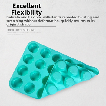 24 skylių silikoninė kepimo forma, ledo gaminimo silikoninė forma, mažų pyragų kepimas popietės arbatai, aukštos kokybės