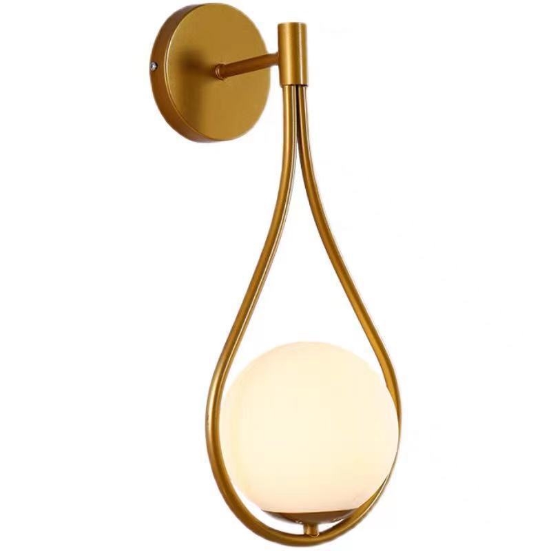 Põhjala stiilis seinalamp elutoa magamistoa öölamp isikupärastatud loominguline sepistatud rauast vahekäigu rõdu koridori klaasist seinalamp