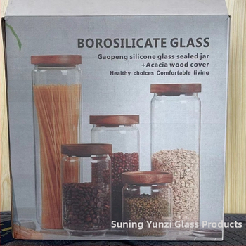 Βάζο υψηλής αποθήκευσης από βοριοπυριτικό γυαλί, σφραγισμένο για αποθήκευση σε βάζο κουζίνας, κόκκους καφέ, μεγάλης διαμέτρου, σφραγισμένο γυαλί