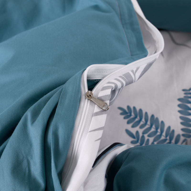 Grynos medvilnės keturių dalių patalynė studentų bendrabučio paklodė antklodės užvalkalas iš grynos medvilnės, paprastas, odai draugiškas, naujas, margintas antklodės užvalkalas, dvigubas