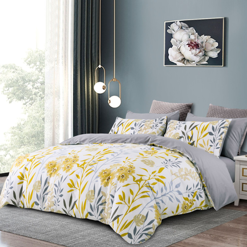 Grynos medvilnės keturių dalių patalynė studentų bendrabučio paklodė antklodės užvalkalas iš grynos medvilnės, paprastas, odai draugiškas, naujas, margintas antklodės užvalkalas, dvigubas