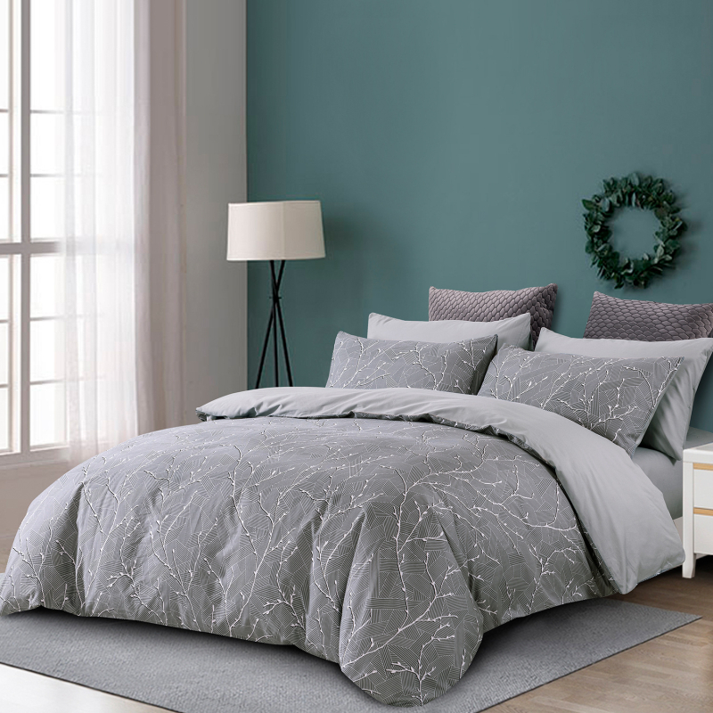 Grynos medvilnės keturių dalių patalynė studentų bendrabučio paklodė antklodės užvalkalas iš grynos medvilnės, paprastas, odai draugiškas, naujas, margintas antklodės užvalkalas, dvigubas