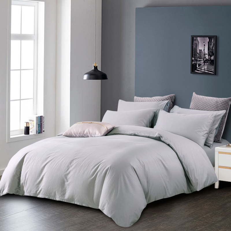 Grynos medvilnės keturių dalių patalynė studentų bendrabučio paklodė antklodės užvalkalas iš grynos medvilnės, paprastas, odai draugiškas, naujas, margintas antklodės užvalkalas, dvigubas