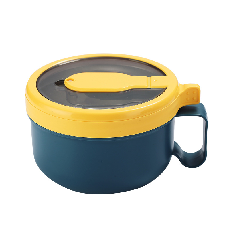 Miela pietų dėžutė studentams ir biuro studentams, mikrobangų krosnelėje šildoma pietų dėžutė, sandari, nepralaidi, didelės talpos makaronų dubenėlis su dangteliu.