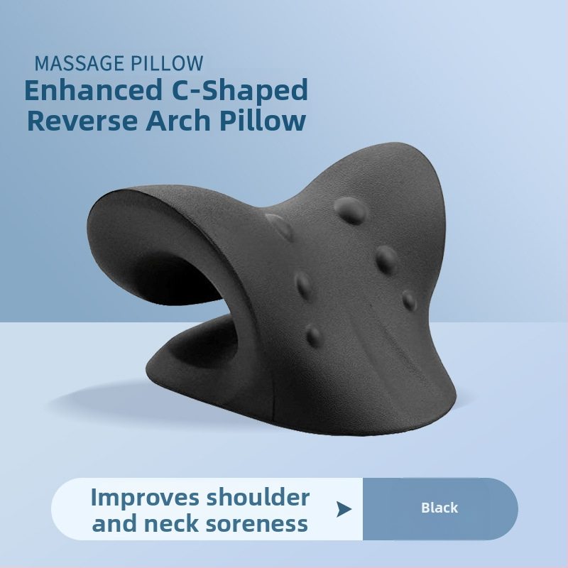 C-тип възглавница за масаж на шийката на матката, възглавница за изправяне на врата, опора за сцепление, масажна възглавница за акупресура, богата и благородна спортна здравна защита