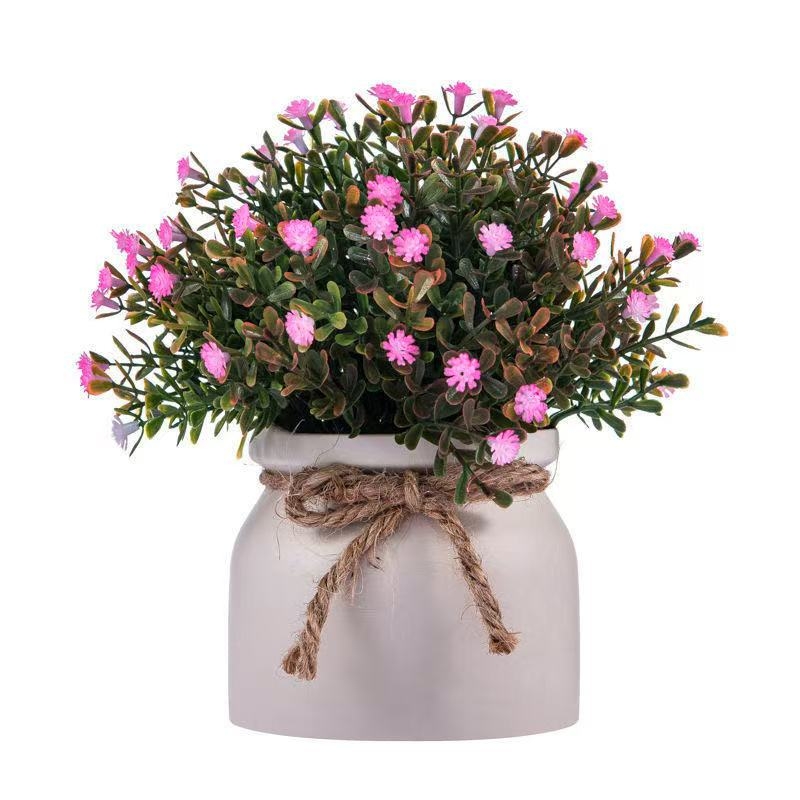 Stalinis svetainės mažų vazoninių augalų papuošalai, dirbtinės gėlės, namų dekoravimo augalai, imituojami žalieji augalai, kūdikio kvėpavimas, dirbtinių žaliųjų augalų dekoracija