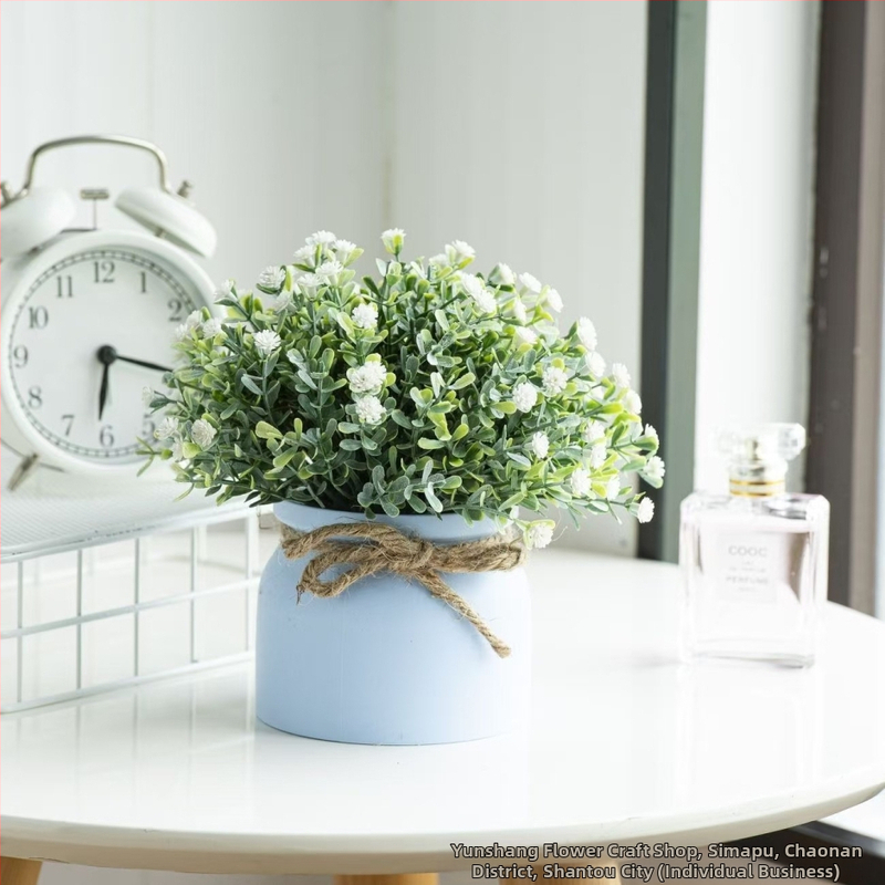 Stalinis svetainės mažų vazoninių augalų papuošalai, dirbtinės gėlės, namų dekoravimo augalai, imituojami žalieji augalai, kūdikio kvėpavimas, dirbtinių žaliųjų augalų dekoracija