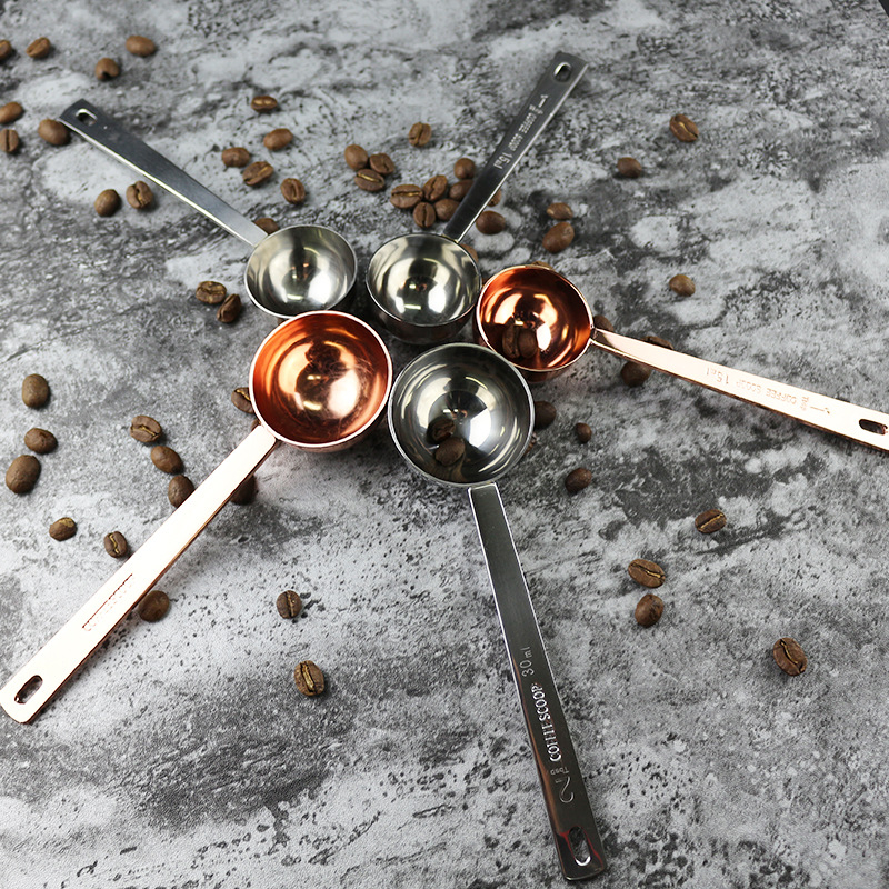 Tarpvalstybinio šaltinio nerūdijančio plieno matavimo šaukštas buitinei virtuvei kepimui kavos pupelių matavimo šaukštas 15 ml matavimo šaukštas pieno miltelių šaukštas