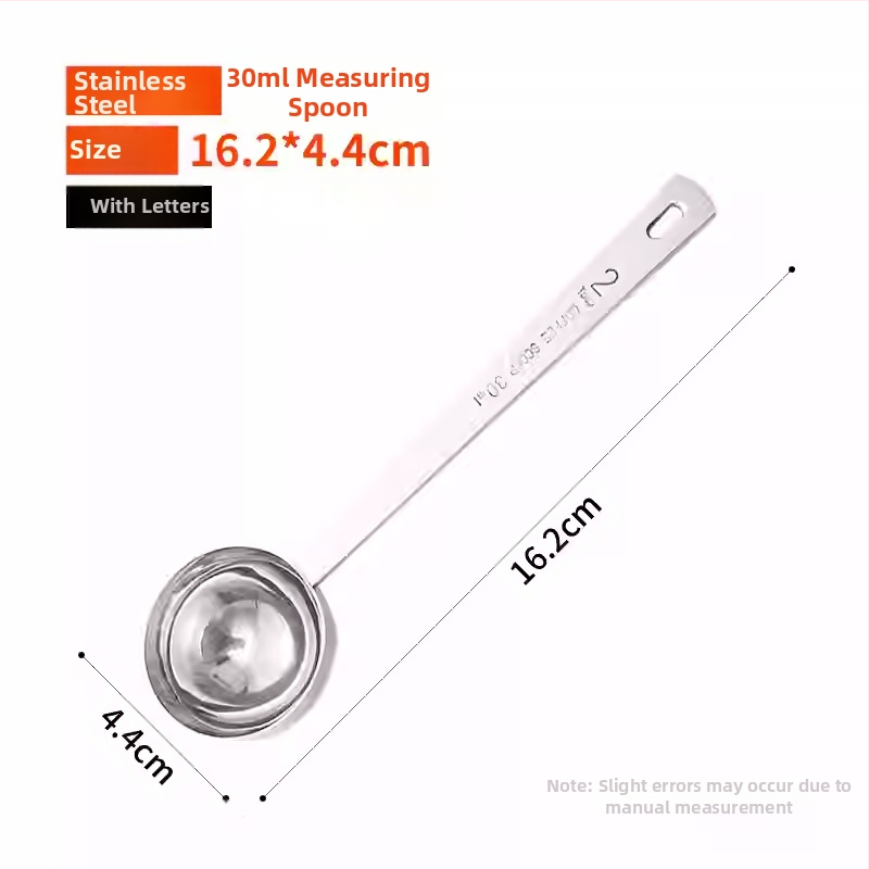Tarpvalstybinio šaltinio nerūdijančio plieno matavimo šaukštas buitinei virtuvei kepimui kavos pupelių matavimo šaukštas 15 ml matavimo šaukštas pieno miltelių šaukštas