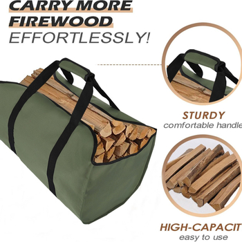 Raktáron lévő Amazon Dropshipping nagy kapacitású tűzifa tárolózsák vonalkódos címkézési szolgáltatással és ingyenes UPC kóddal