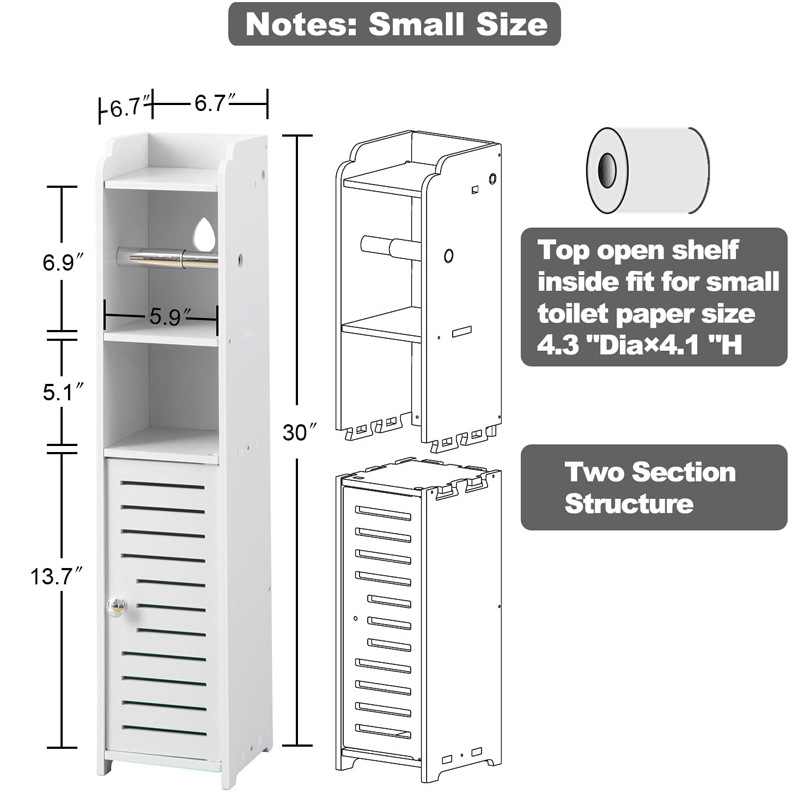 ♡Stalak za odlaganje u kupaonici, WC, polica za odlaganje toaleta, podni višeslojni stalak za odlaganje, ormarić za odlaganje