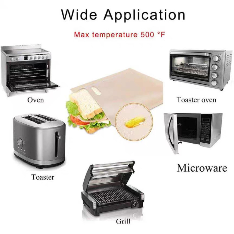 Piiriülesed Amazoni mittenakkuvad teflonist röstsaiakotid, kergesti puhastatavad teflonist röstsaiakotid