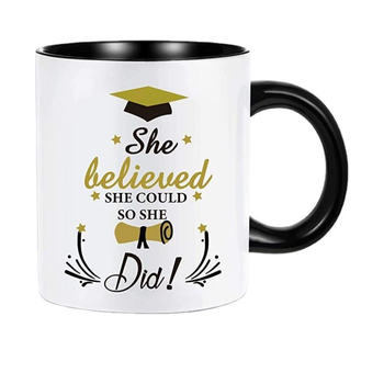 Ουδέτερο, διασυνοριακό, ευπώλητο σε πωλήσεις κύπελλο δώρου εξάχνωσης με στρογγυλή λαβή, λευκό κύπελλο με φωτογραφία και λογότυπο, κεραμική κούπα, εσωτερικό χρώμα 11oz