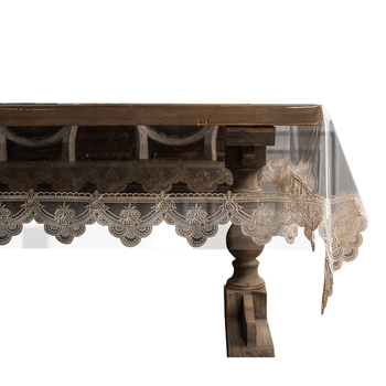 PVC laudlina veekindel õlikindel läbipaistev lauamatt ühekordselt kasutatav pitsist servaga kohvilaualaudlina kristallplaadist pehme klaasist laudlina