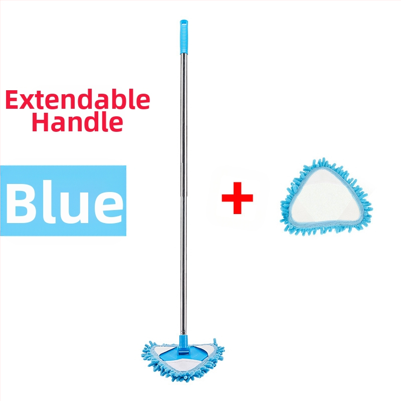 Šenilinio mini trikampio mažo šluostės ištraukiamo sujungimo karta dreba nuo sienų ir lubų lubų