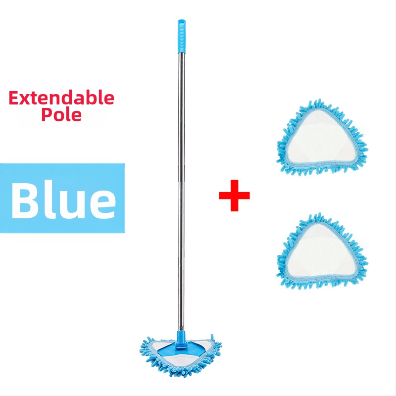 Šenilinio mini trikampio mažo šluostės ištraukiamo sujungimo karta dreba nuo sienų ir lubų lubų