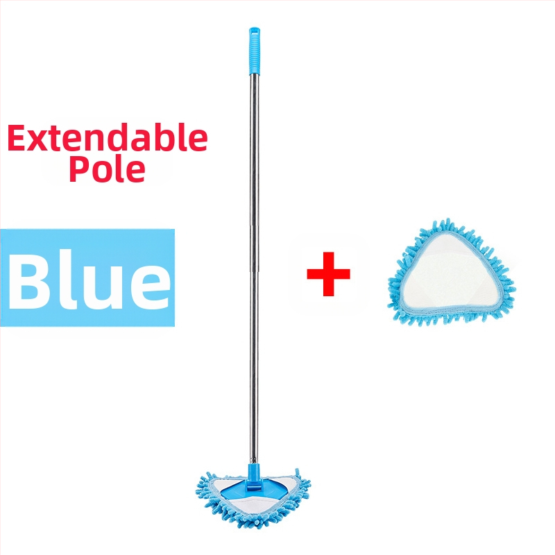 Šenilinio mini trikampio mažo šluostės ištraukiamo sujungimo karta dreba nuo sienų ir lubų lubų