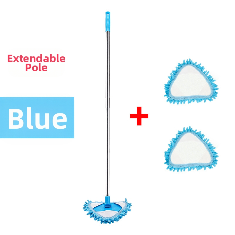 Šenilinio mini trikampio mažo šluostės ištraukiamo sujungimo karta dreba nuo sienų ir lubų lubų