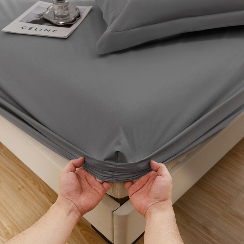 Tarpvalstybinė „Amazon“ vienspalvė šlifuojama lovos kepurė, vientisa neslystanti lovatiesė, šlapimui atspari paklodė, plaunama, vandeniui atspari apsauginė uždanga