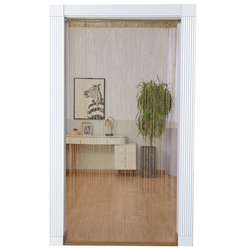 Karšto pardavimo užšifruotos sidabro siūlų užuolaidos durų užuolaidos pakabinamos užuolaidos pertvaros įėjimo užuolaidos nesusipainiojusios korėjietiškos vestuvių dekoratyvinės užuolaidos didmeninė prekyba