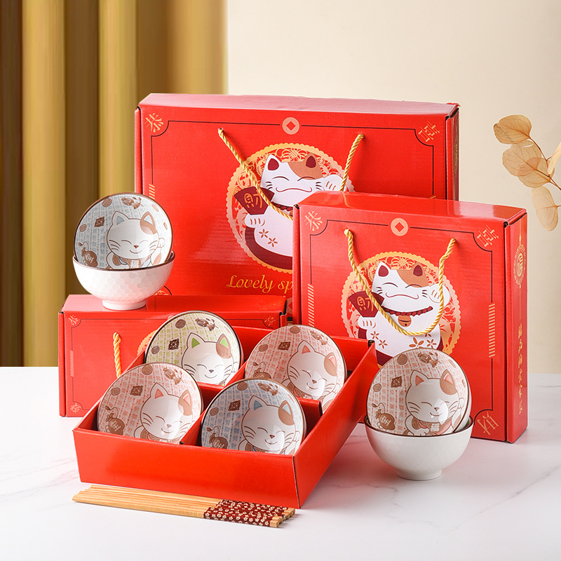 Kinkekausside komplekt Camellia keraamiliste lauanõude komplekt kauss kinkekarbi komplekt müügiks avamiskingitus kaasnev kinkekauss söögipulkade komplekt kauss