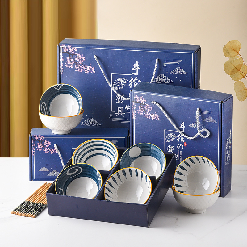 Kinkekausside komplekt Camellia keraamiliste lauanõude komplekt kauss kinkekarbi komplekt müügiks avamiskingitus kaasnev kinkekauss söögipulkade komplekt kauss