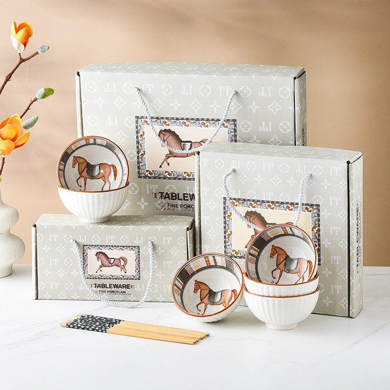 Kinkekausside komplekt Camellia keraamiliste lauanõude komplekt kauss kinkekarbi komplekt müügiks avamiskingitus kaasnev kinkekauss söögipulkade komplekt kauss