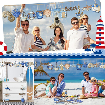 Νέο Προϊόν 36 τεμάχια Ξύλινη Διακόσμηση για Καλοκαίρι σε Παραλία Διακόσμηση Θαλάσσιας Ζωής Αστερίας Κέλυφος Κενό Ξύλινη Διακόσμηση για Σκάφος