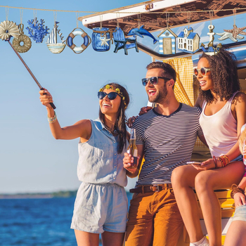 Νέο Προϊόν 36 τεμάχια Ξύλινη Διακόσμηση για Καλοκαίρι σε Παραλία Διακόσμηση Θαλάσσιας Ζωής Αστερίας Κέλυφος Κενό Ξύλινη Διακόσμηση για Σκάφος