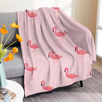 Piiriülene roosa flamingo tekk digitaaltrükiga kliimaseadmega tekk Amazon Nap tekk flanelltekkide hulgimüük